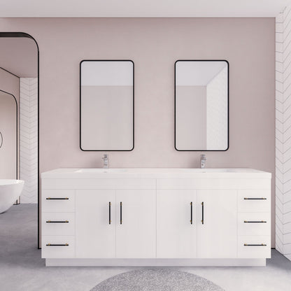 Eliza 84'' Freestanding Vanity With Double Sink Vanity-Eliza SKU: RYELSA84DFS-GR | UPC: 616050824765