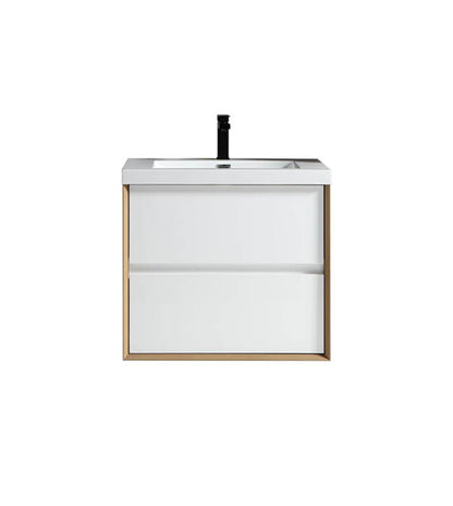 King 24" Wall Mounted Vanity with Reinforced Acrylic Sink Vanity-King SKU: BT005-24GW