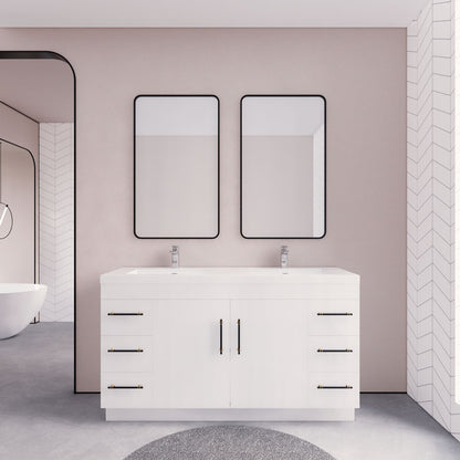 Eliza 60'' Freestanding Vanity With Double Sink Vanity-Eliza SKU: RYELSA60DFS-GR | UPC: 616050824703