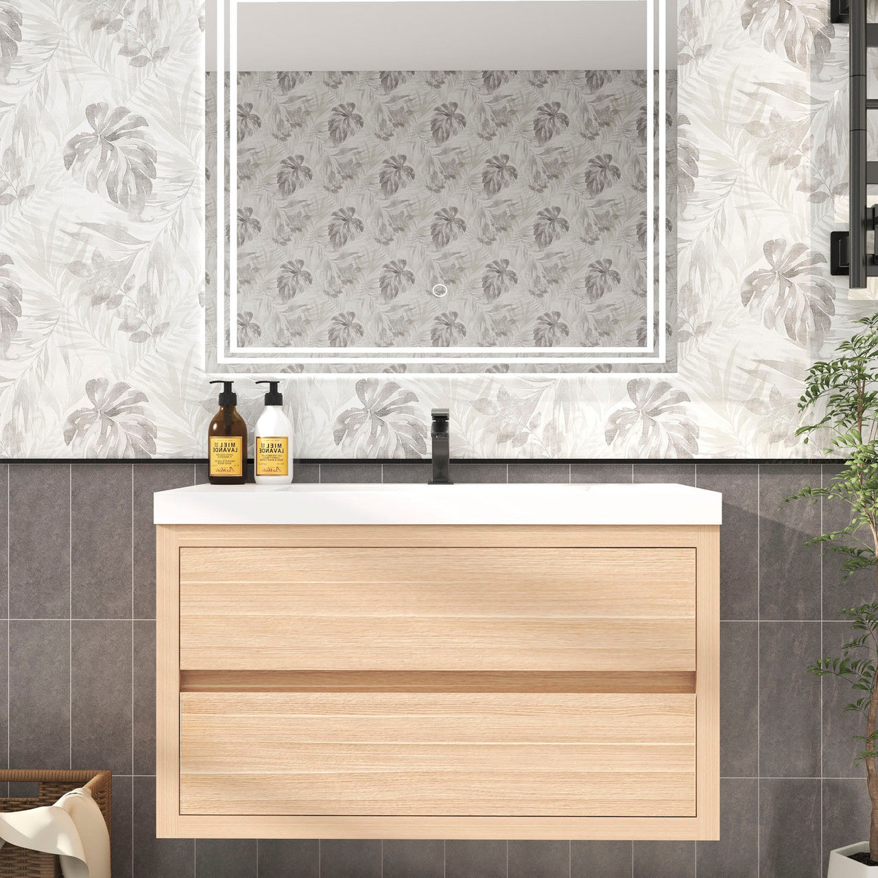 Louis 36" Modern Wall-mounted Vanity Louis SKU: LOUIS 36WM