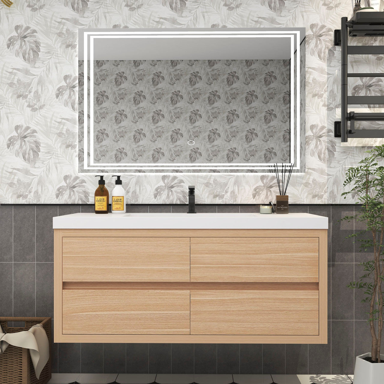 Louis 48" Modern Wall-mounted Vanity Louis SKU: LOUIS 48WM