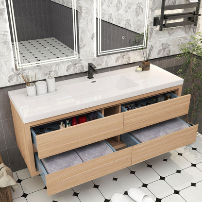 Louis 60" Modern Wall-mounted Vanity (Single Sink) Louis SKU: LOUIS 60SWM