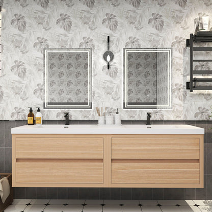 Louis 72" Modern Wall-mounted Vanity (Double Sink) Louis SKU: LOUIS 72DWM