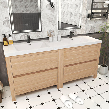 Louis 72" Modern Freestanding Vanity (Double Sink) Louis SKU: LOUIS 72DFS-YW