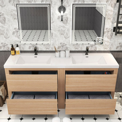 Louis 72" Modern Freestanding Vanity (Double Sink) Louis SKU: LOUIS 72DFS-YW