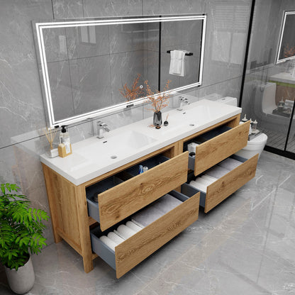 Louis 84" Modern Freestanding Vanity (Double Sink) Louis SKU: LOUIS 84DFS