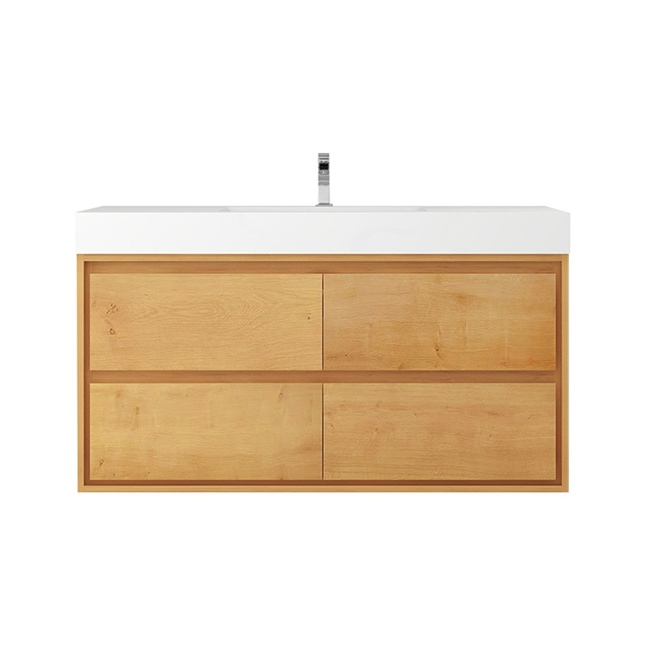 Subtle 48" Single Sink Wall Mounted Modern Vanity Vanity-Subtle SKU: RYMOM48S