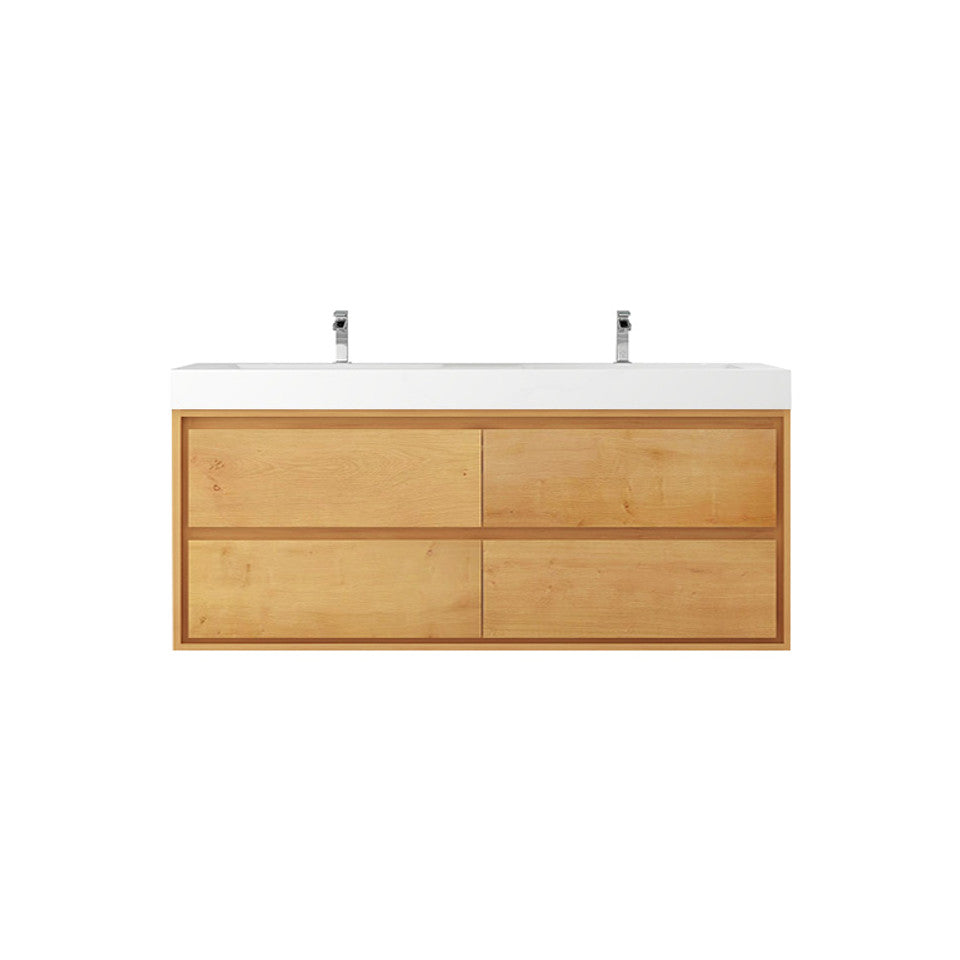 Subtle 60" Double Sink Wall Mounted Modern Vanity Vanity-Subtle SKU: RYMOM60D