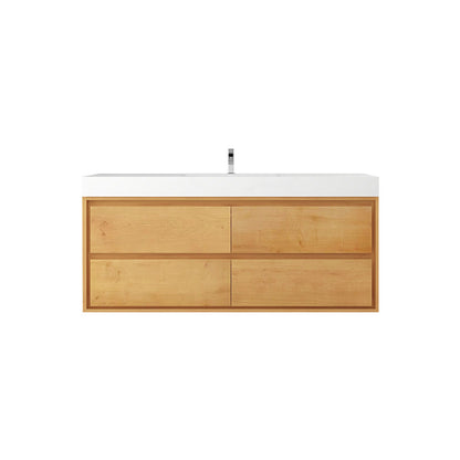 Subtle 60" Single Sink Wall Mounted Modern Vanity Vanity-Subtle SKU: RYMOM60S