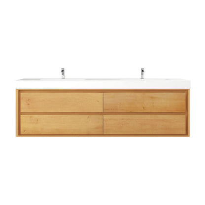 Subtle 84" Double Sink Wall Mounted Modern Vanity Vanity-Subtle SKU: RYMOM84D