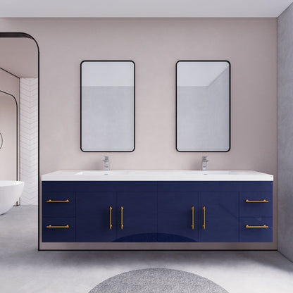 Eliza 84'' Wall Mounting Vanity With Double Sink Vanity-Eliza SKU: RYELSA84DWH-AV | UPC: 616050843490