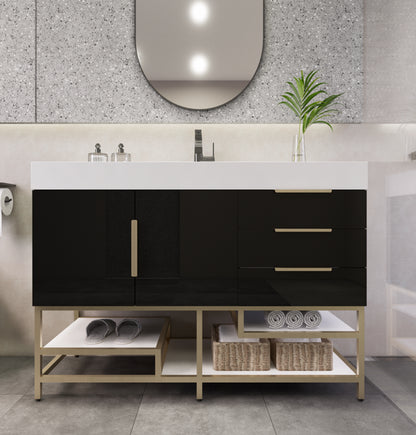 Noble 48" Free Standing Vanity with Reinforced Acrylic Sink Noble SKU: NBT001-48FS | UPC: 616050850559