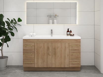 Eliza 60'' Freestanding Vanity With Single Sink Eliza SKU: RYELSA60SFS-OAK | UPC: 616050840604