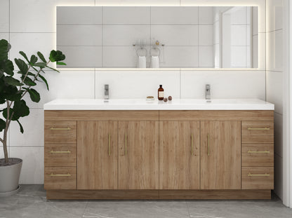 Eliza 84'' Freestanding Vanity With Double Sink Vanity-Eliza SKU: RYELSA84DFS-GR | UPC: 616050824765