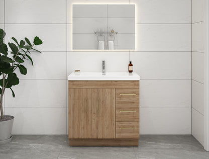 Eliza 36'' Freestanding Vanity(Right Drawers)With Single Sink Vanity-Eliza SKU: RYELSA36RFS-AV | UPC: 616050843056 $959.00 RYELSA36RFS-AV