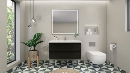 Robin 42" Wall Mounted With Reinforced Acrylic Sink Vanity-Robin SKU: MOH42-GW | UPC: 652118162912