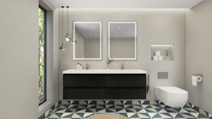 Robin 72" Wall Mounted With Reinforced Acrylic Double Sink Vanity-Robin SKU: MOH72D-EO | UPC: 652118163223