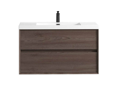 King 42" Wall Mounted Vanity with Reinforced Acrylic Sink Vanity-King SKU: BT005-42OAK