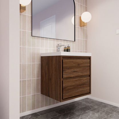 Subtle 24" Wall Mounted Modern Vanity Vanity-Subtle SKU: RYMOM24-SG