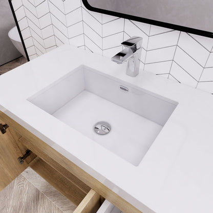 Eliza 36'' Wall Mounting Vanity(Right Drawers)With Single Sink Vanity-Eliza SKU: RYELSA36RWH-AV | UPC: 616050843315