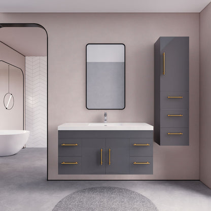 Eliza 48'' Wall Mounting Vanity With Single Sink Vanity-Eliza SKU: RYELSA48WH-AV | UPC: 616050843377