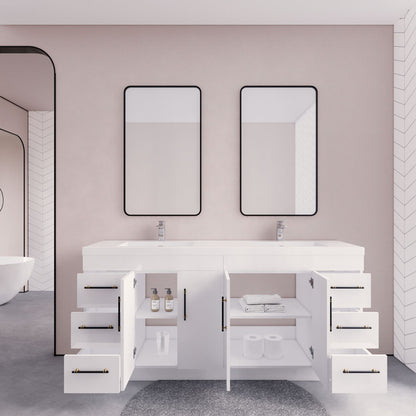 Eliza 72'' Freestanding Vanity With Double Sink Vanity-Eliza SKU: RYELSA72DFS-GR | UPC: 616050824734