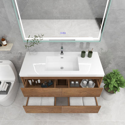 Subtle 48" Single Sink Wall Mounted Modern Vanity Vanity-Subtle SKU: RYMOM48S