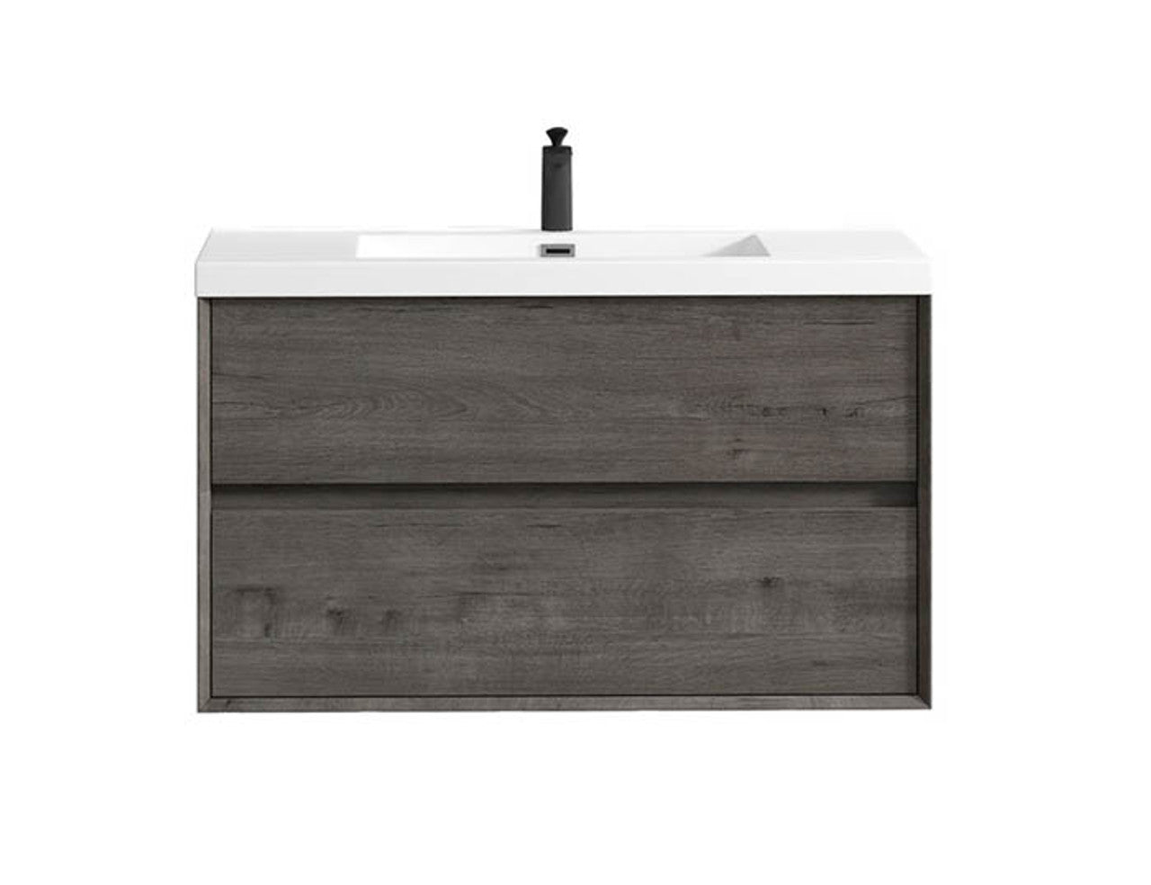 King 42" Wall Mounted Vanity with Reinforced Acrylic Sink Vanity-King SKU: BT005-42OAK