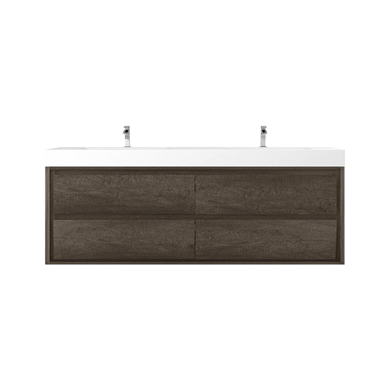 Subtle 72" Double Sink Wall Mounted Modern Vanity Vanity-Subtle SKU: RYMOM72D