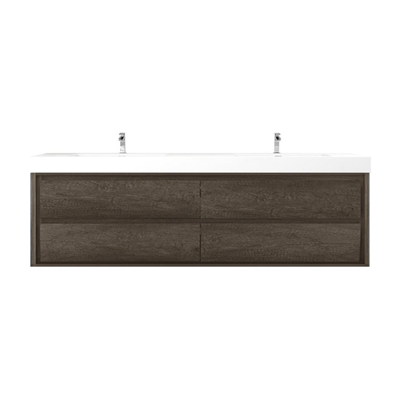 Subtle 84" Double Sink Wall Mounted Modern Vanity Vanity-Subtle SKU: RYMOM84D