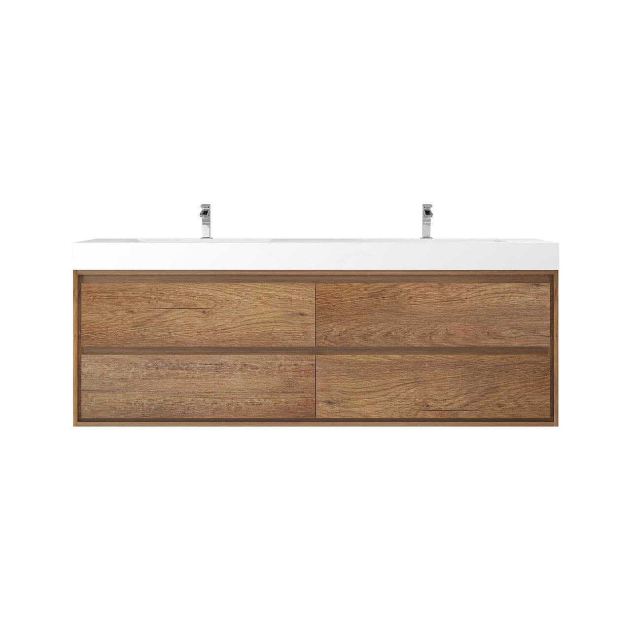 Subtle 72" Double Sink Wall Mounted Modern Vanity Vanity-Subtle SKU: RYMOM72D