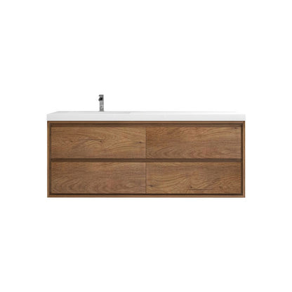 Subtle 60" Single Sink Wall Mounted Modern Vanity Vanity-Subtle SKU: RYMOM60S