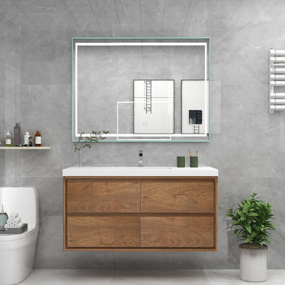 Subtle 48" Single Sink Wall Mounted Modern Vanity Vanity-Subtle SKU: RYMOM48S