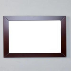 Eviva New York 48"W x 30"H Rectangular Mirror with Brown Wooden Frame EVMR514-48X30-TK