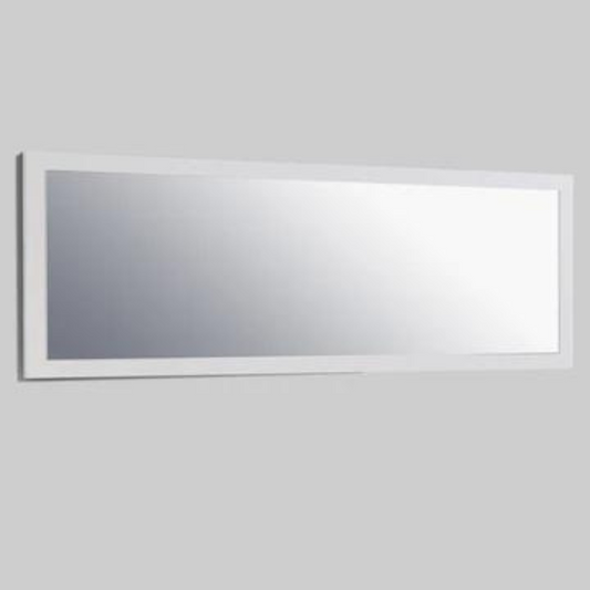 Eviva Sun 72"W x 30"H Rectangular Mirror with White Wooden Frame EVMR-72X30-GWH