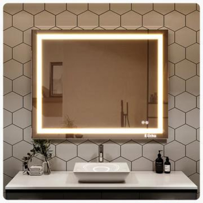 Eviva Glow 40"W x 32"H Rectangular Frameless LED Mirror EVMR101-40X32-LED