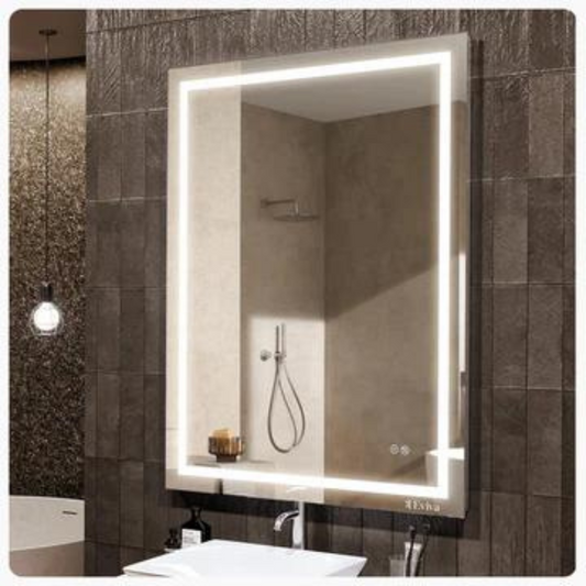 Eviva Glow 48"W x 36"H Rectangular Frameless LED Mirror EVMR101-48X36-LED