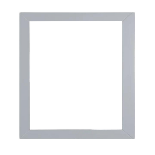 Eviva Aberdeen 30"W x 30"H Square Mirror with Gray Wooden Frame EVMR412-30X30-GR