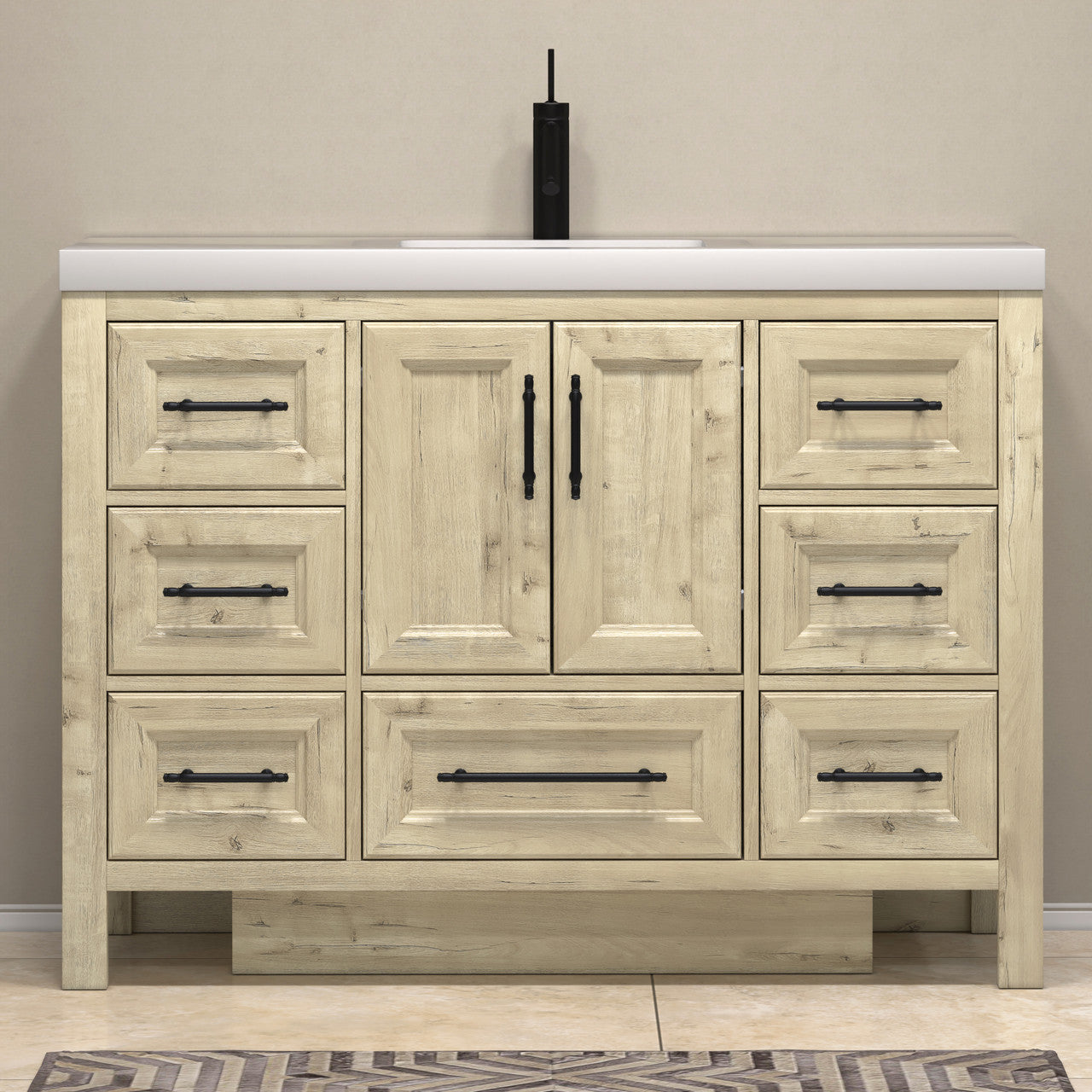 VIV 48" Solid Wood Freestanding Bathroom Vanity with Reinforced Acrylic Sink VIV SKU: VIV48