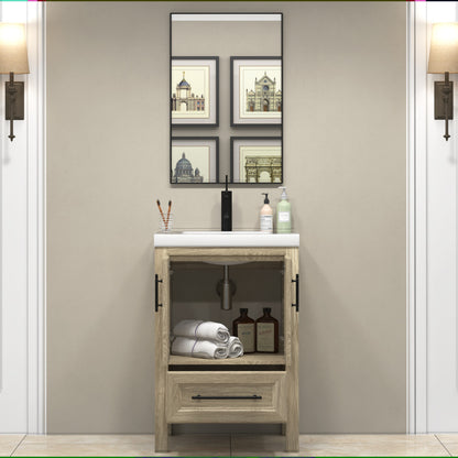 VIV 24" Solid Wood Freestanding Bathroom Vanity with Reinforced Acrylic Sink VIV SKU: VIV24