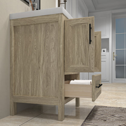 VIV 24" Solid Wood Freestanding Bathroom Vanity with Reinforced Acrylic Sink VIV SKU: VIV24