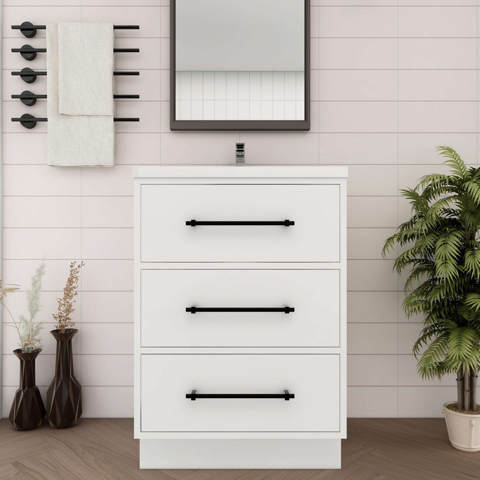 Victoria 24" Freestanding Vanity with Reinforced Acrylic Sink Victoria SKU: Victoria 24FS