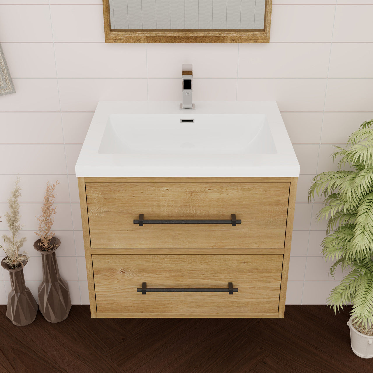 Victoria 24" Wall-Mount Vanity with Reinforced Acrylic Sink Victoria SKU: Victoria 24WH