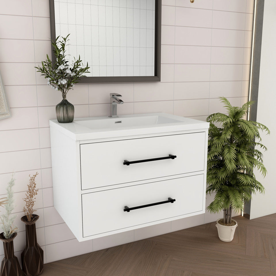 Victoria 30" Wall-Mount Vanity with Reinforced Acrylic Sink Victoria SKU: Victoria 30WH