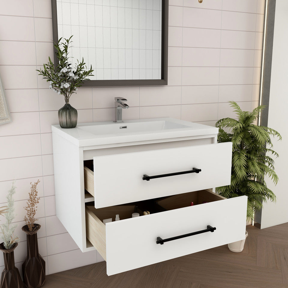 Victoria 30" Wall-Mount Vanity with Reinforced Acrylic Sink Victoria SKU: Victoria 30WH