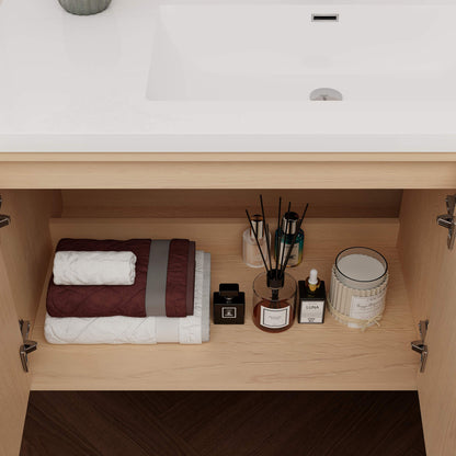 Victoria 42" Wall-Mount Vanity with Reinforced Acrylic Sink (RIGHT DRAWER) Victoria SKU: Victoria 42RWH