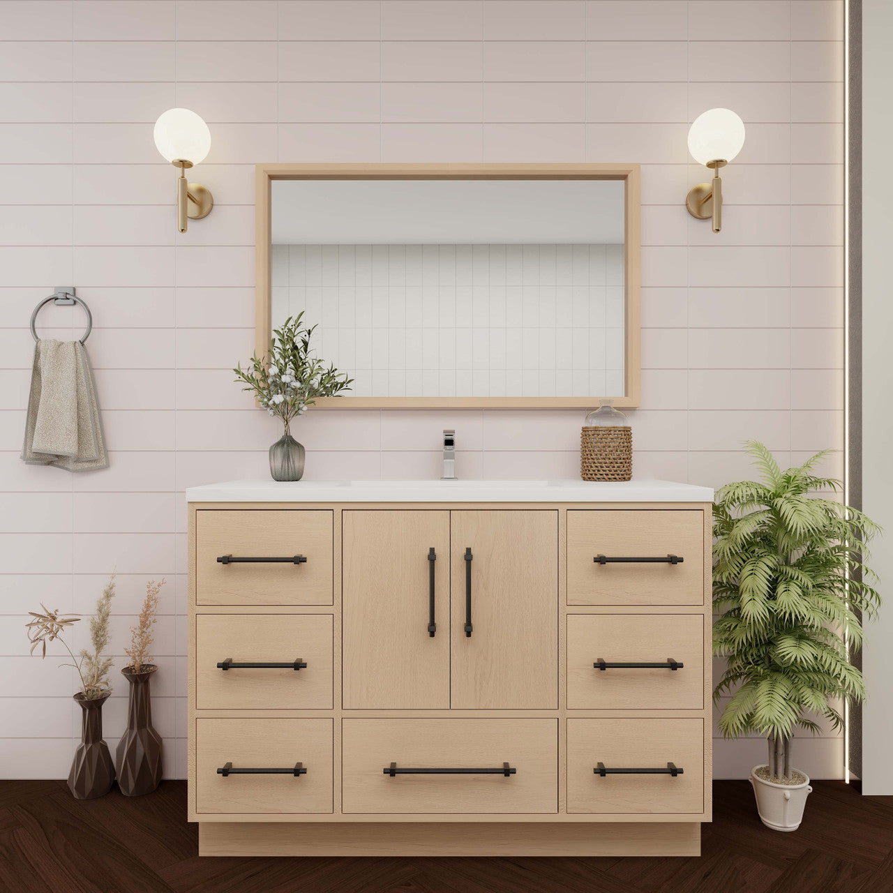 Victoria 48" Freestanding Vanity with Reinforced Acrylic Sink Victoria SKU: Victoria 48FS-YO