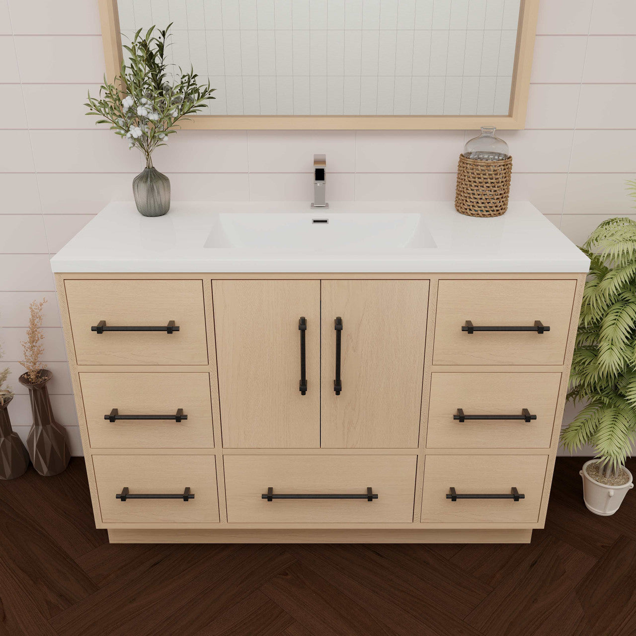 Victoria 48" Freestanding Vanity with Reinforced Acrylic Sink Victoria SKU: Victoria 48FS-YO