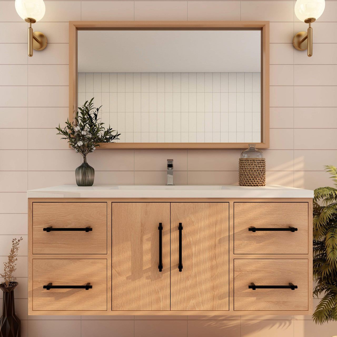 Victoria 48" Wall-Mount Vanity with Reinforced Acrylic Sink Victoria SKU: Victoria 48WH