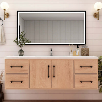 Victoria 60" Wall-Mount Vanity with Reinforced Acrylic SINGLE Sink Victoria SKU: Victoria 60SWH